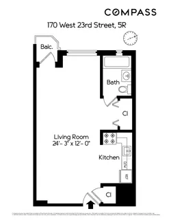$615,000 | 170 West 23rd Street, Unit 5R | Chelsea