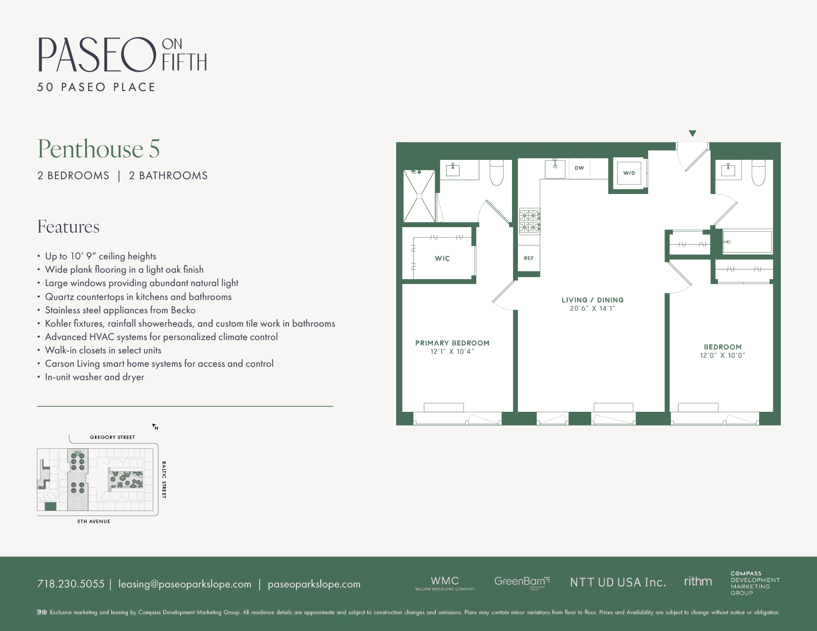 50 Paseo Place, Unit PH5 Brooklyn, NY 11217 - Photo 8 of 8 a picture of a floor plan