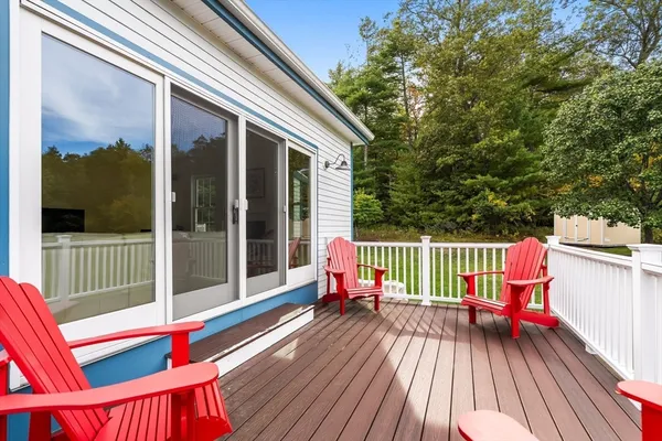 a view of balcony with deck
