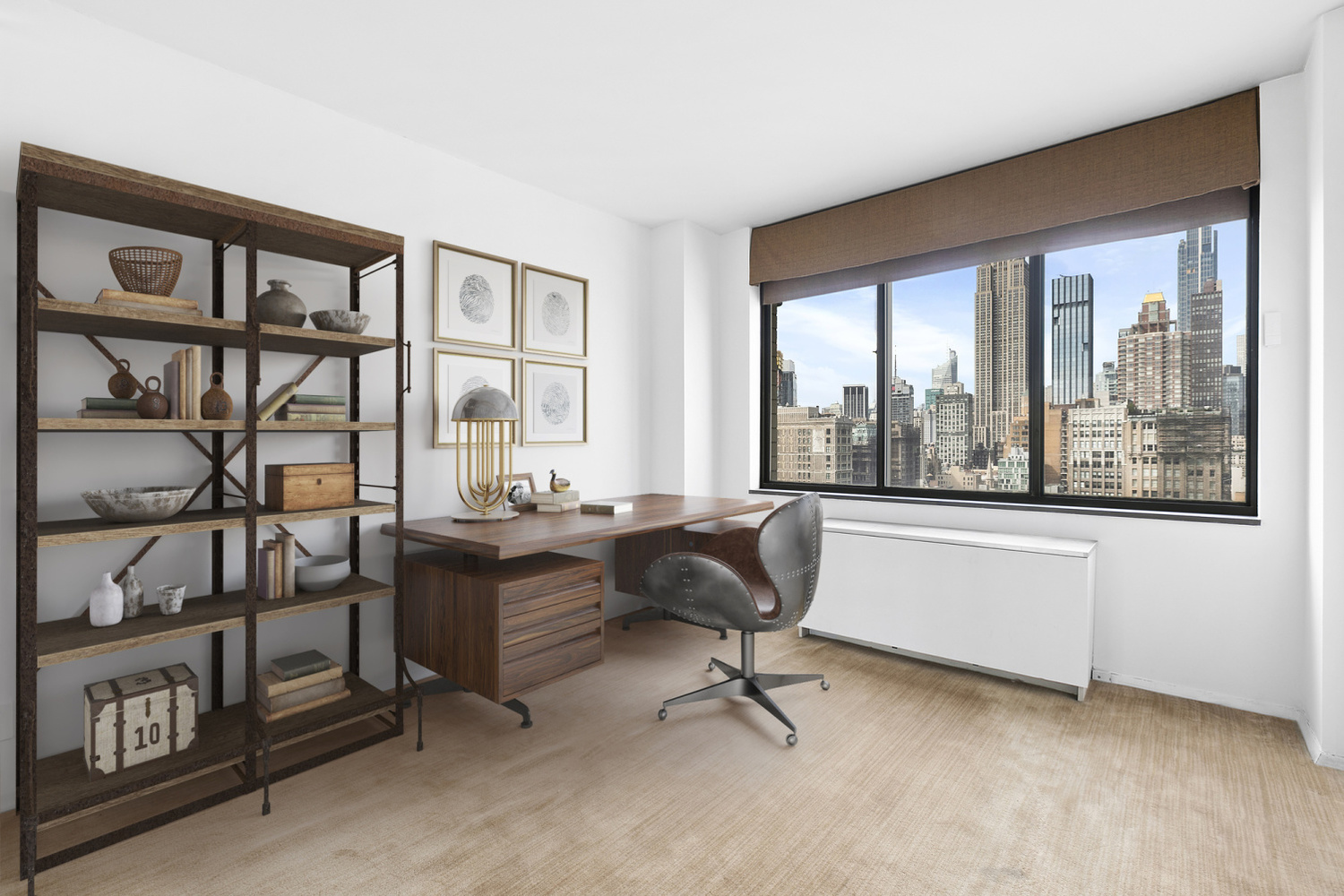 5 East 22nd Street, Unit 28M Manhattan, NY 10010 - Photo 8 of 11 a view of a workspace with furniture and a window