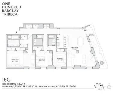 $3,950,000 | 100 Barclay Street, Unit 16G | TriBeCa