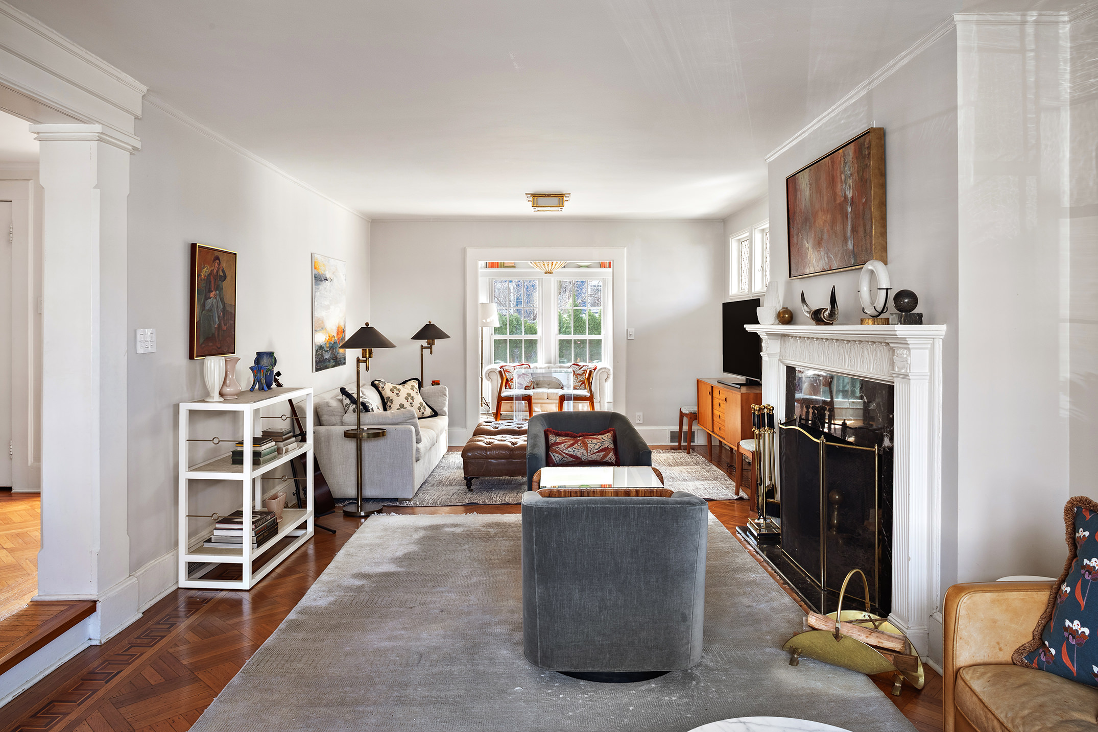 162 Argyle Road Brooklyn, NY 11218 - Photo 2 of 25 a living room with furniture and a fireplace