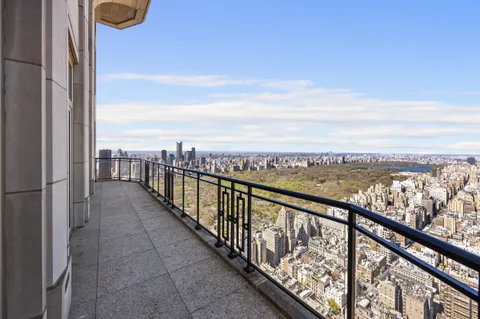 a view of city from balcony