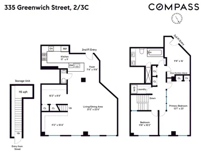 $3,200,000 | 20 Jay Street, Unit 2/3C | TriBeCa