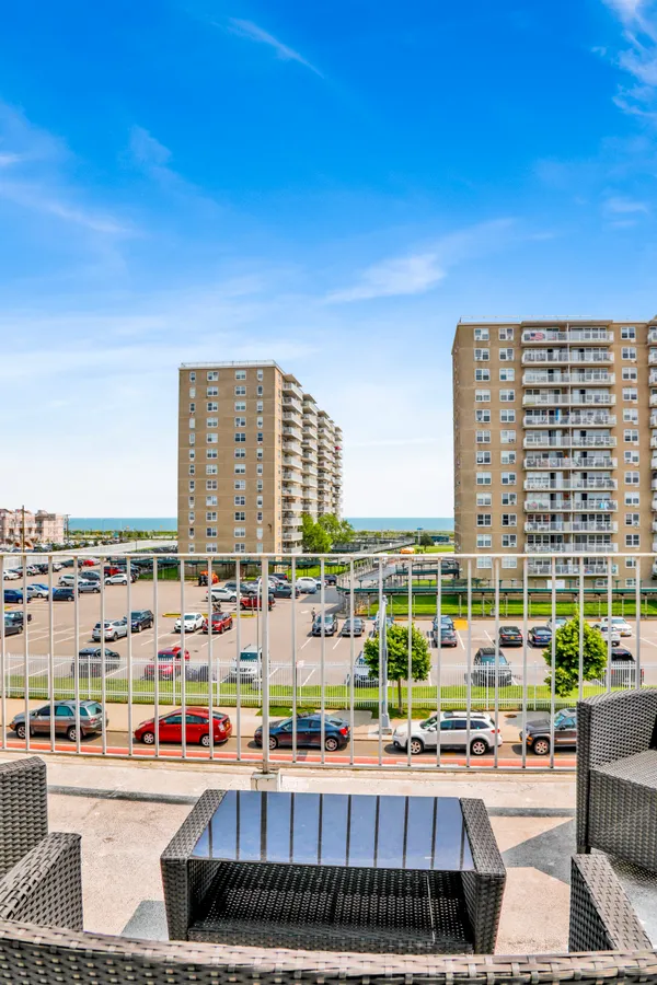 a view of city with tall buildings