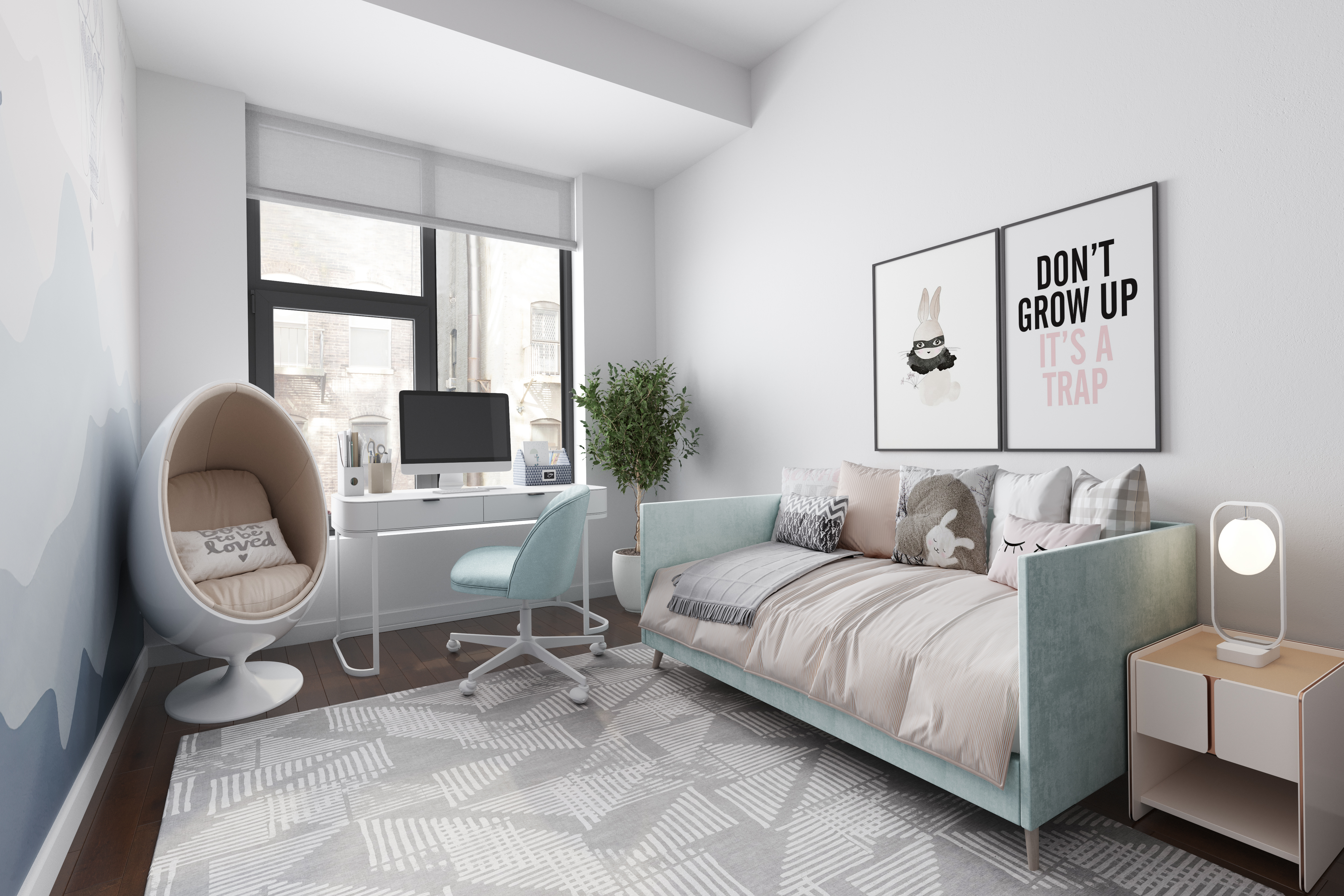 320 West 115th Street Manhattan, NY 10026 - Photo 7 of 11 a living room with furniture a flat screen tv and a large window