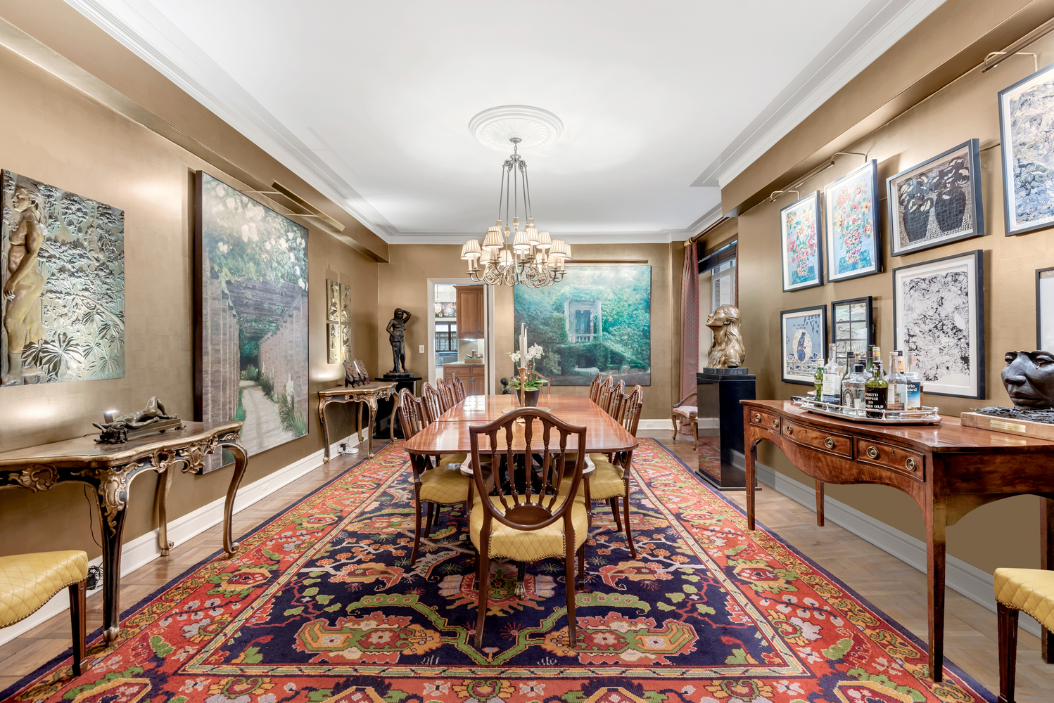 115 Central Park West, Unit 3B Manhattan, NY 10023 - Photo 5 of 20 a living room with furniture a chandelier and a rug