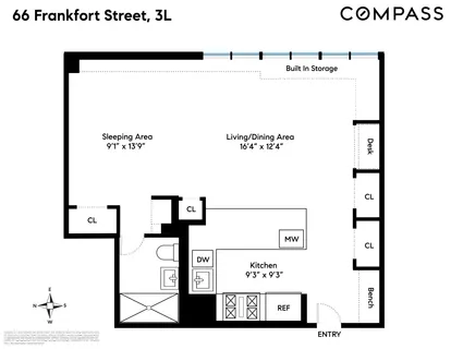 $700,000 | 66 Frankfort Street, Unit 3L | Financial District