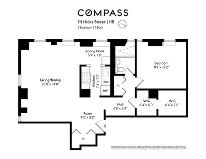 $850,000 | 111 Hicks Street, Unit 11B | Brooklyn Heights