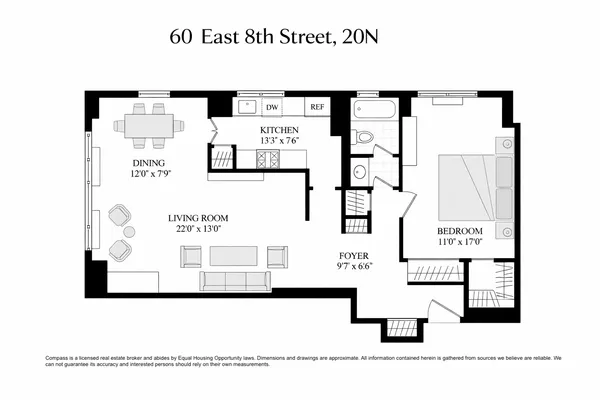 $1,499,000 | 60 East 8th Street, Unit 20N | Greenwich Village