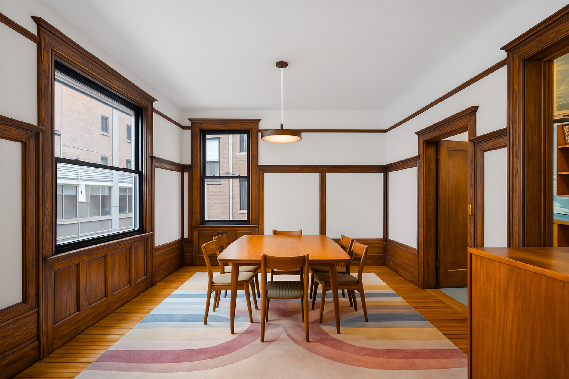 605 West 111th Street, Unit 43 Manhattan, NY 10025 - Photo 6 of 21 a dining room with furniture window and wooden floor