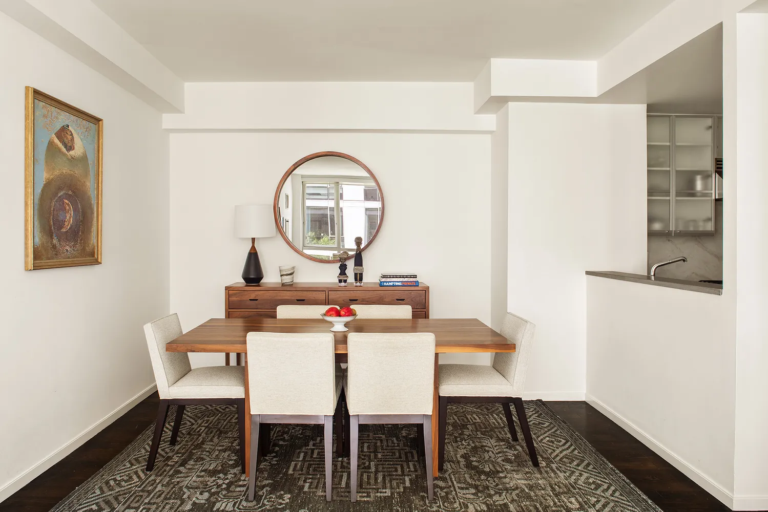 a view of a workspace with furniture