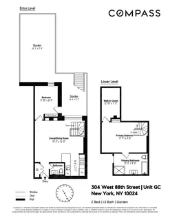 $999,000 | 304 West 88th Street, Unit GC | Upper West Side