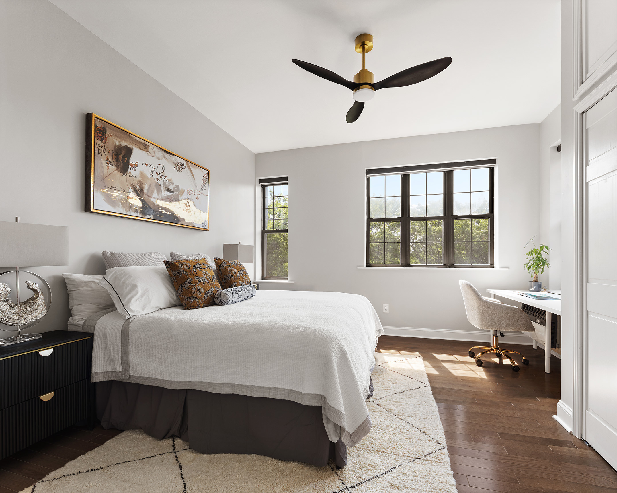 370 Central Park West, Unit PH601 Manhattan, NY 10025 - Photo 7 of 19 a bedroom with a large bed and a window