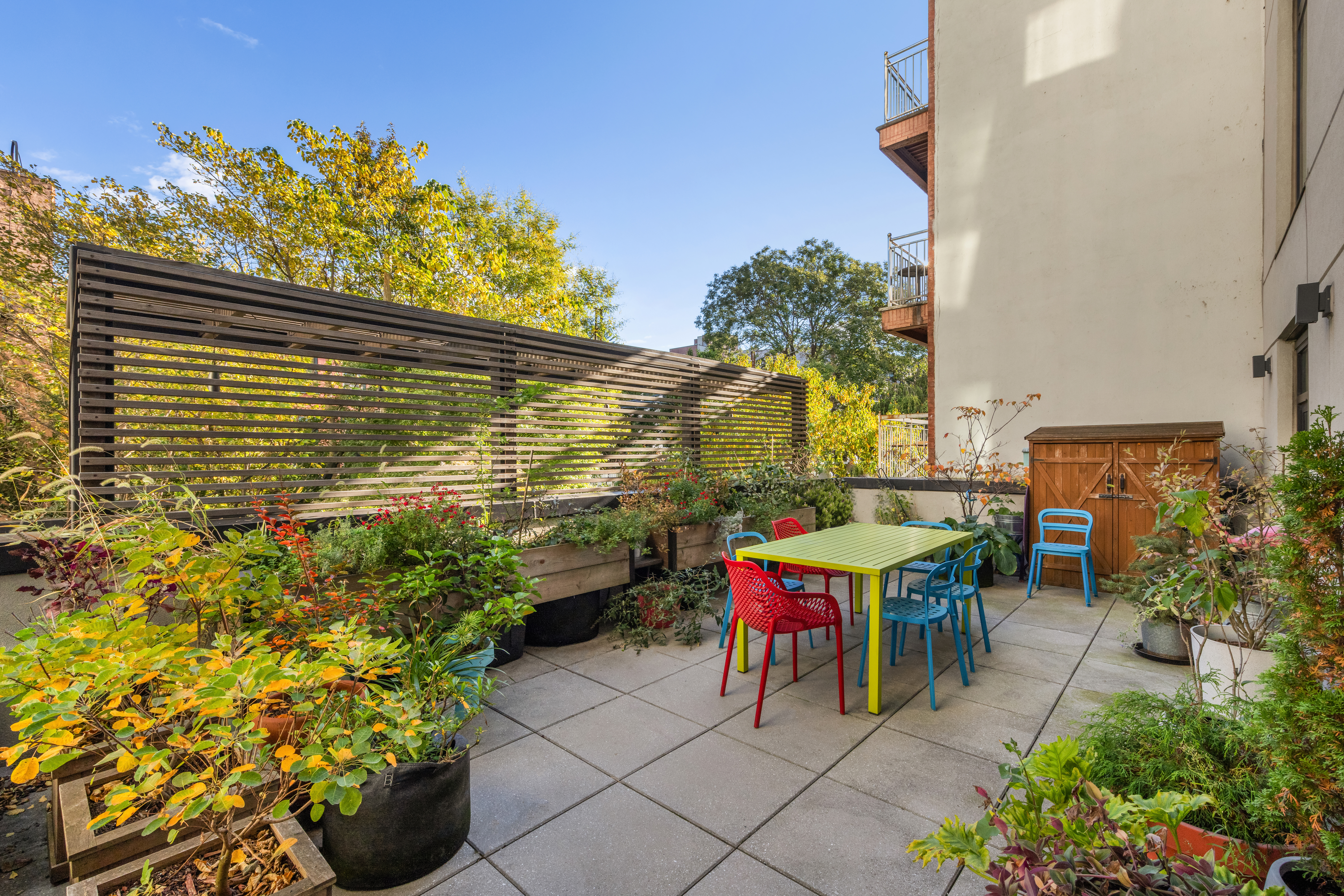 181 18th Street, Unit 214 Brooklyn, NY 11215 - Photo 3 of 16 a view of a chairs and table in the patio