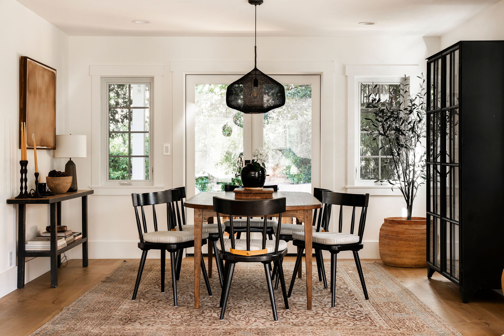 560 Cold Canyon Road Calabasas, CA 91302 - Photo 25 of 84 a view of a dining room with furniture window and wooden floor
