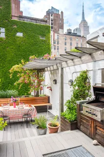 a outdoor view with a sitting space