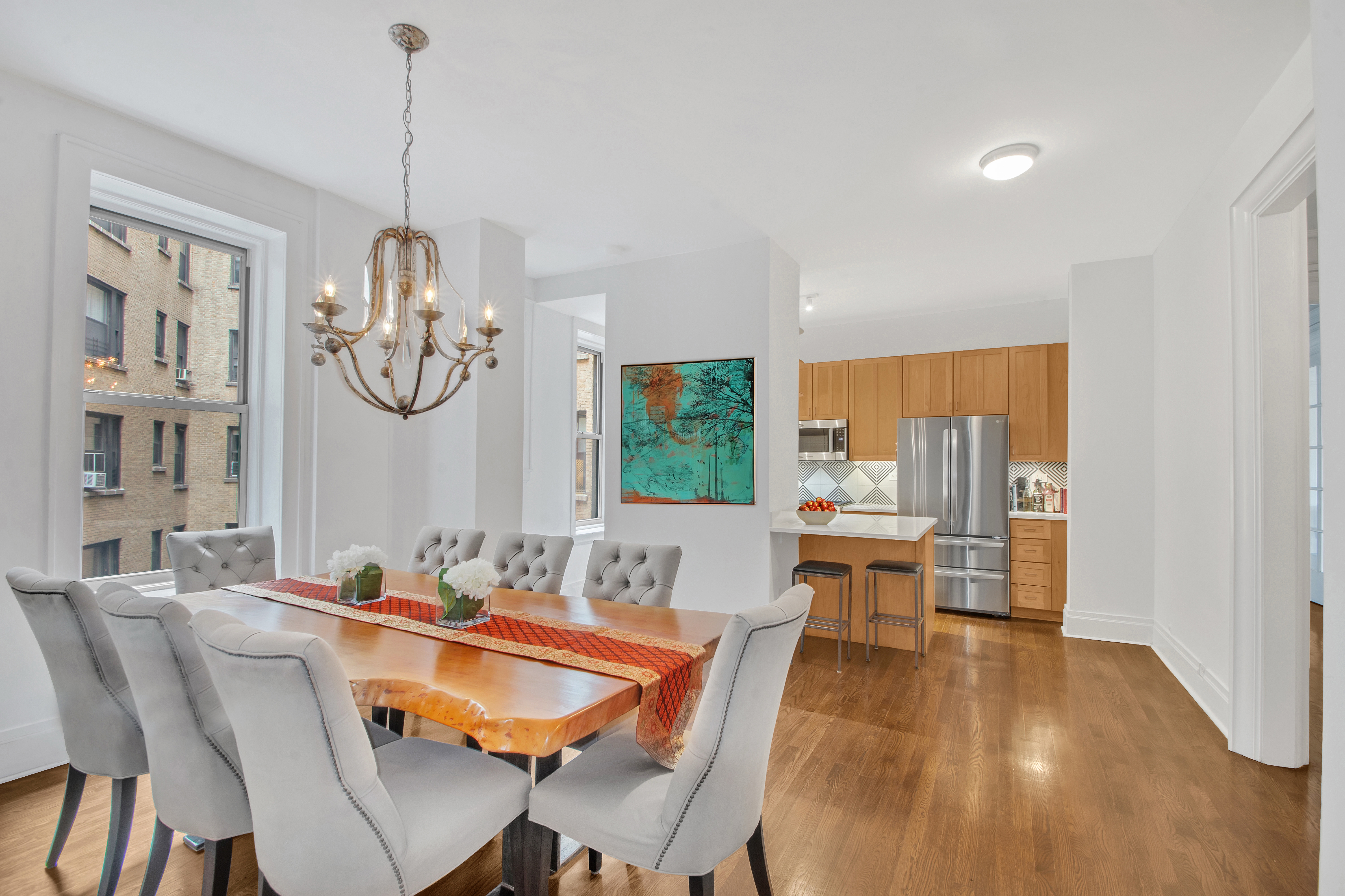 800 Riverside Drive, Unit 2E Manhattan, NY 10032 - Photo 6 of 27 a view of a dining room with furniture window and wooden floor