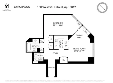 $1,499,000 | 150 West 56th Street, Unit 3812 | Theater District