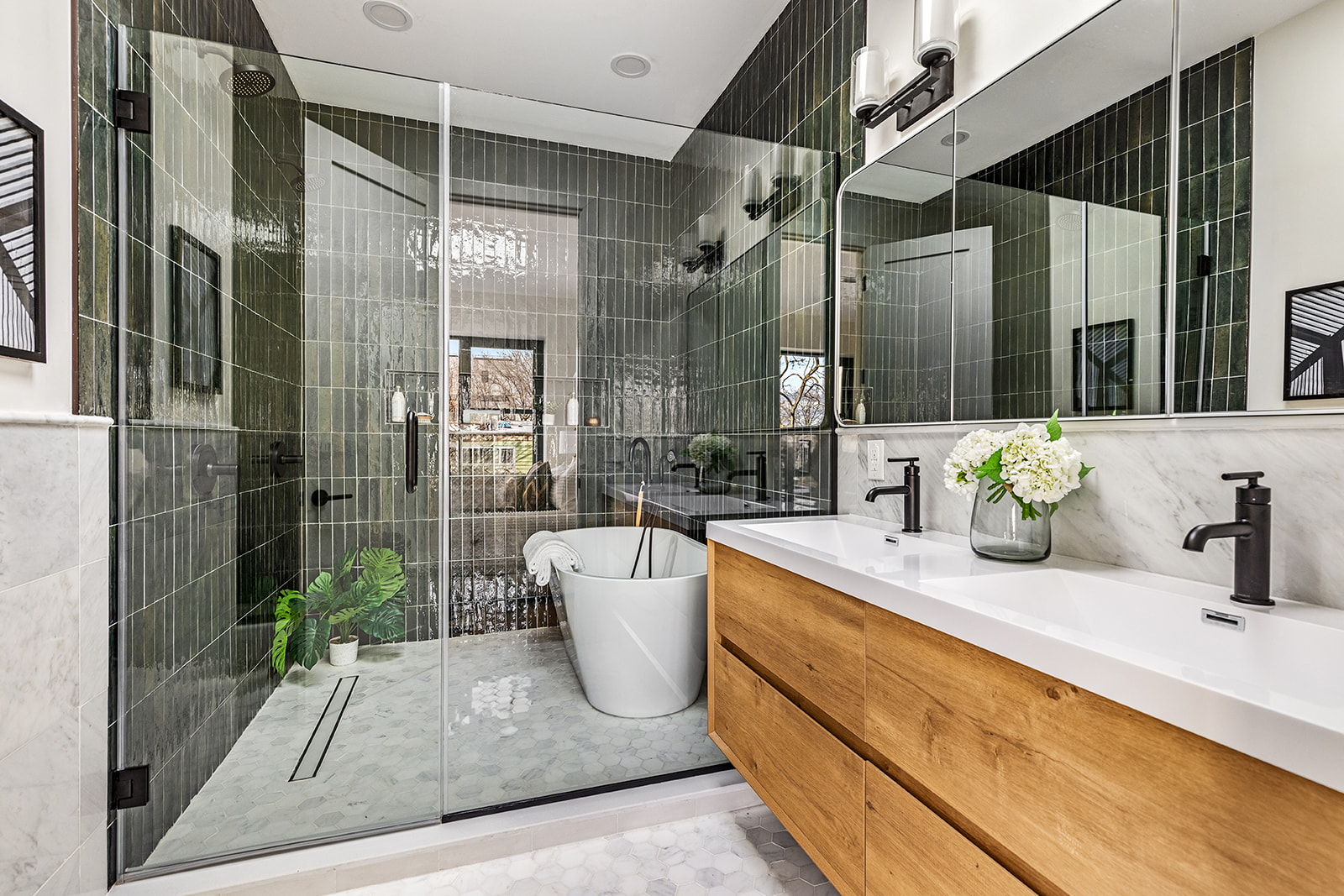 95 Moffat Street Brooklyn, NY 11207 - Photo 8 of 18 a bathroom with a granite countertop sink a toilet and shower