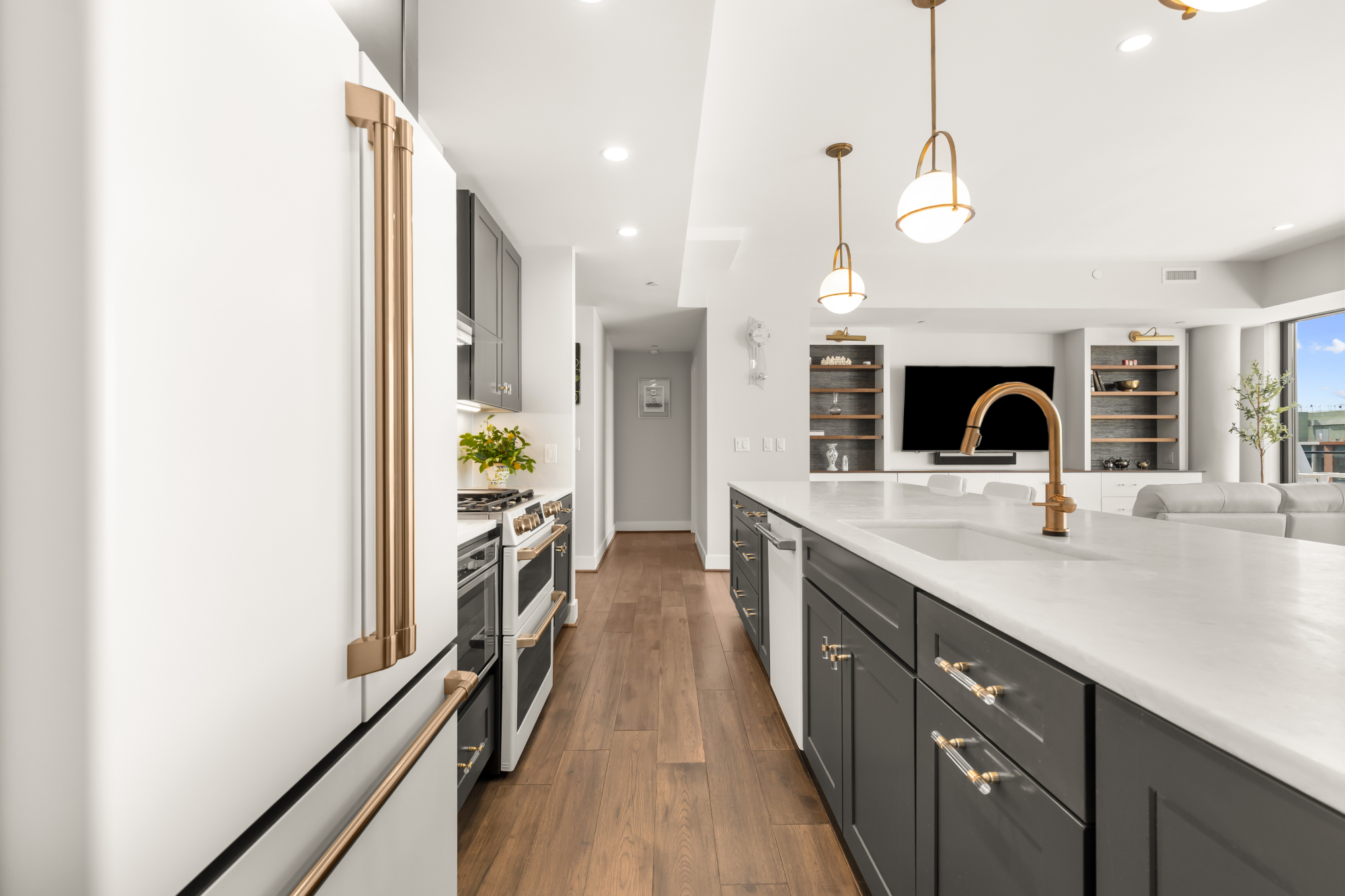 1300 4th Street Southeast, Unit PH02 Washington, DC 20003 - Photo 8 of 38 a spacious bathroom with a sink and a mirror
