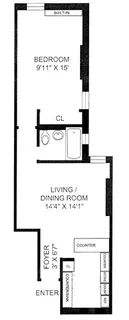 $3,500 | 350 West 56th Street, Unit 3C | Hell's Kitchen