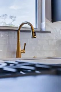 a close view of sink with tap