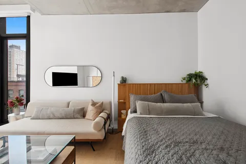 a living room with furniture and a couch