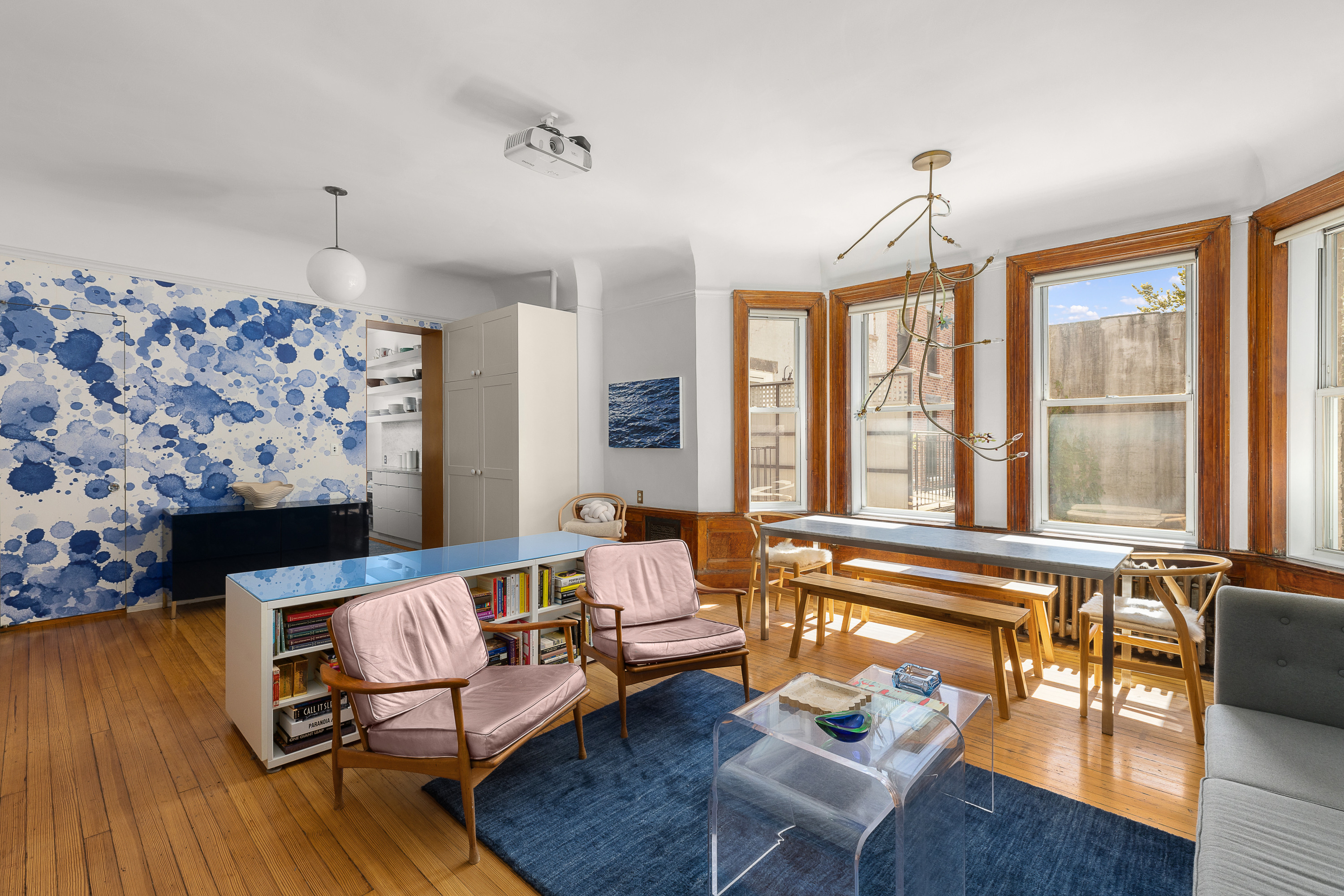 214 Carlton Avenue, Unit 2 Brooklyn, NY 11205 - Photo 3 of 16 a living room with furniture and wooden floor