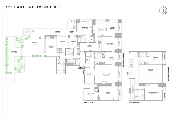 $13,500,000 | 170 East End Avenue, Unit 8EF | Upper East Side