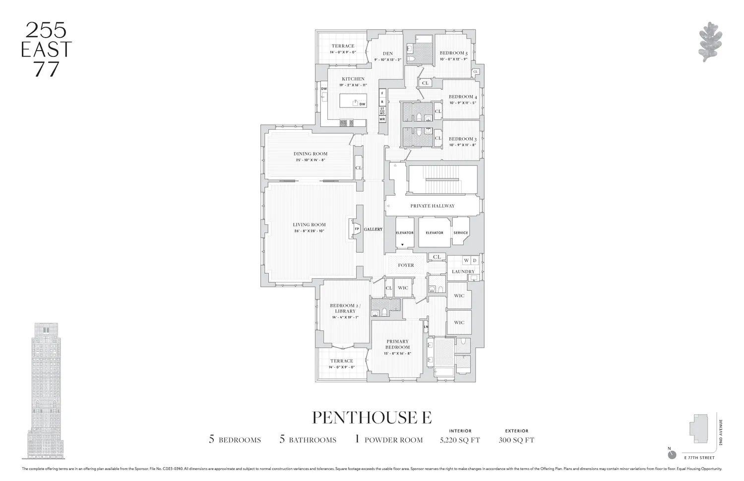 $22,000,000 | 255 East 77th Street, Unit PHE | Upper East Side