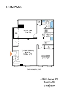 $975,000 | 420 6th Avenue, Unit 11 | Park Slope