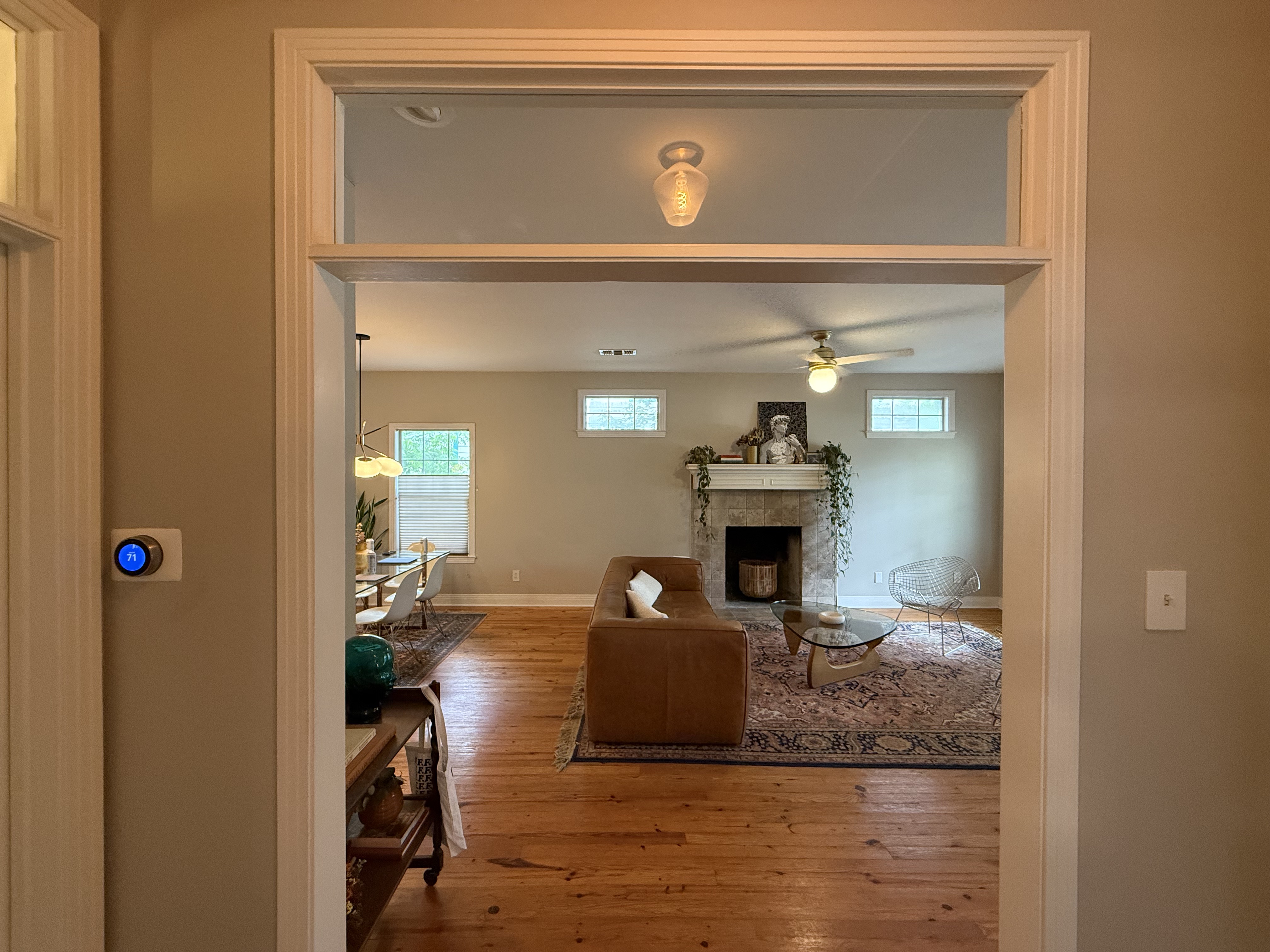 5108 Eilers Avenue Austin, TX 78751 - Photo 5 of 13 a view of living room with furniture and a fireplace