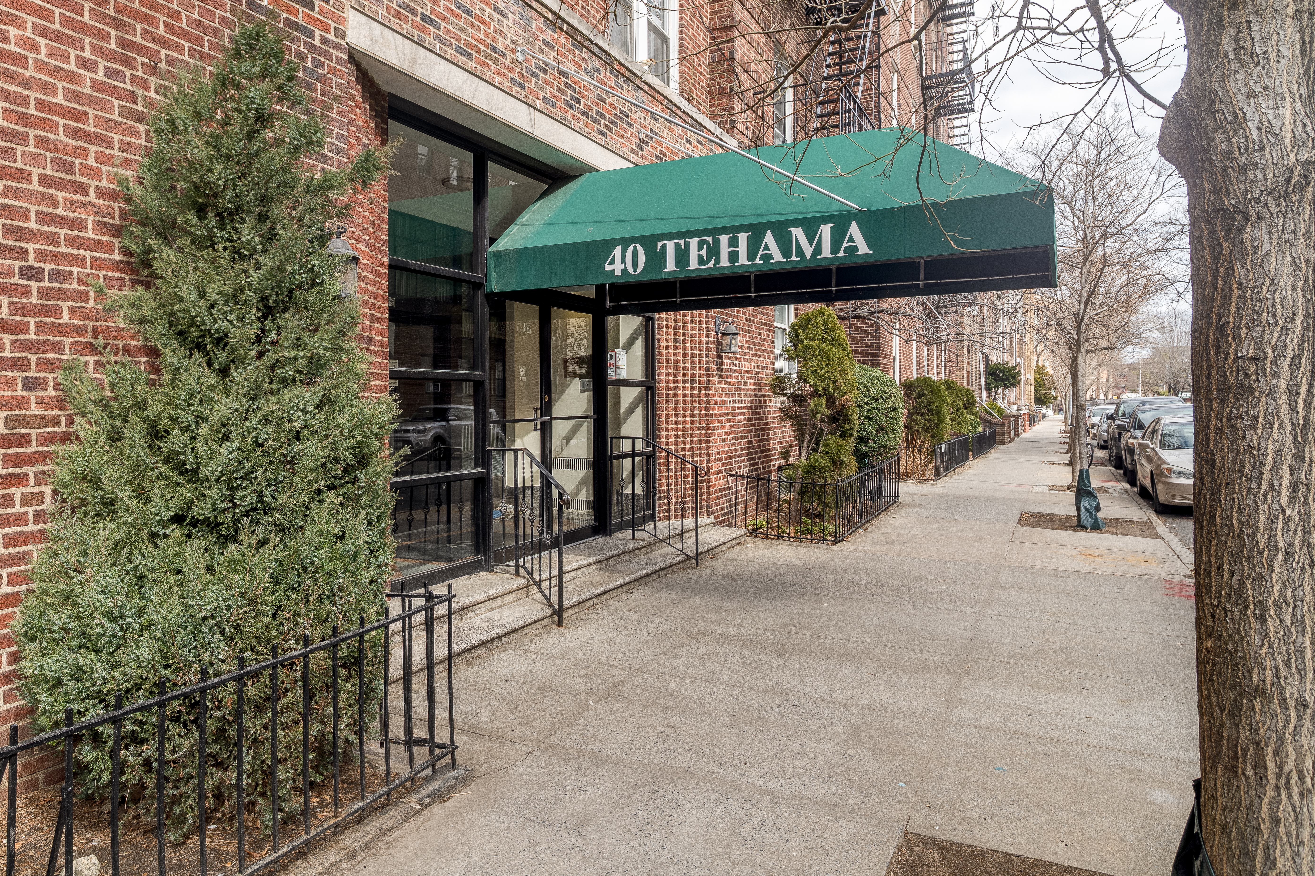 40 Tehama Street, Unit 2E Brooklyn, NY 11218 - Photo 11 of 12 a view of a house with a yard and potted plants