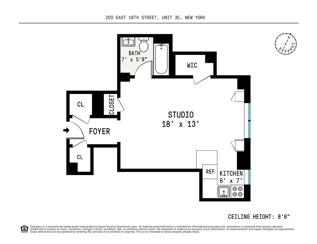 $2,950 | 200 East 16th Street, Unit 1C | Gramercy