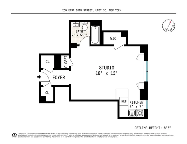 $3,100 | 200 East 16th Street, Unit 1C | Gramercy