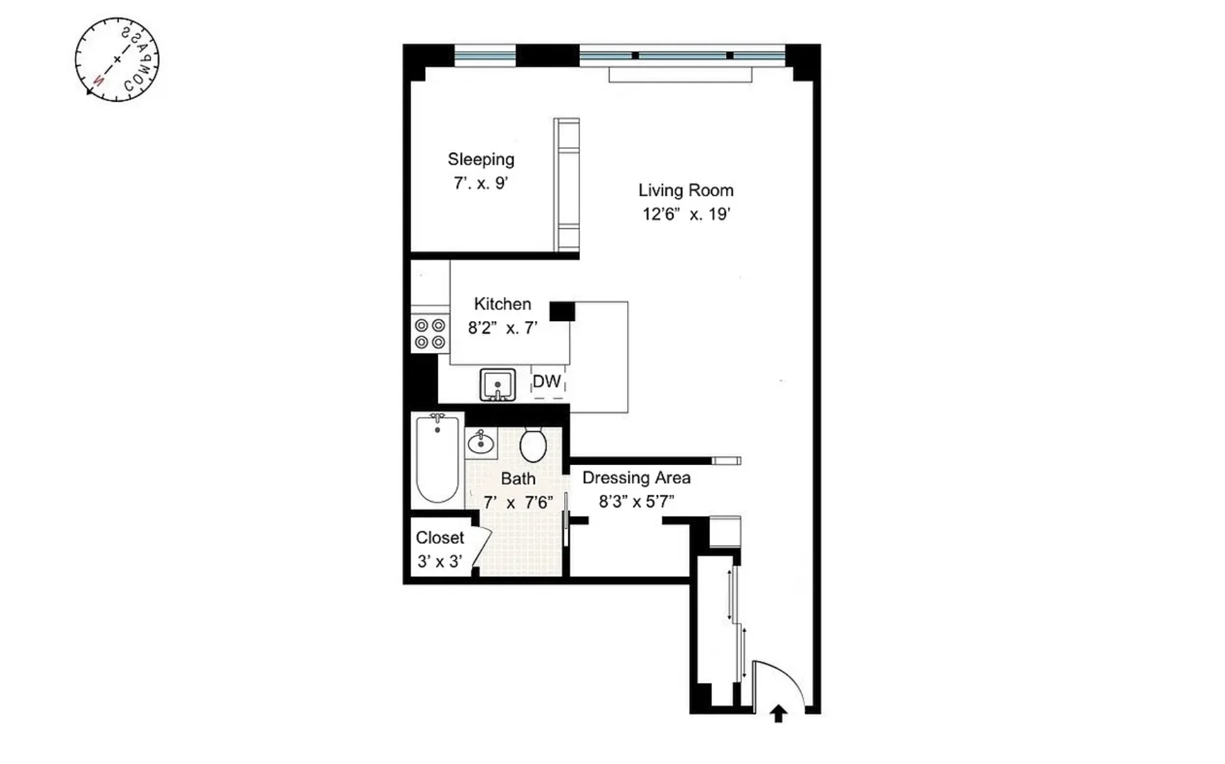 420 East 64th Street, Unit E7K Manhattan, NY 10065 - Photo 10 of 10 a picture of a floor plan
