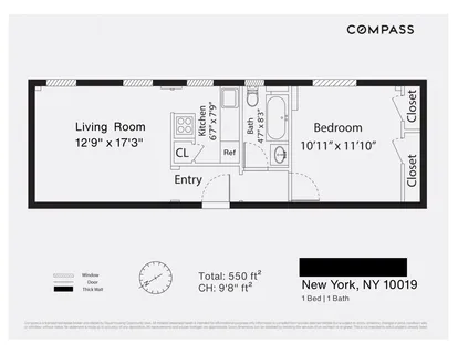 $550,000 | 205 West 54th Street, Unit 5F | Theater District