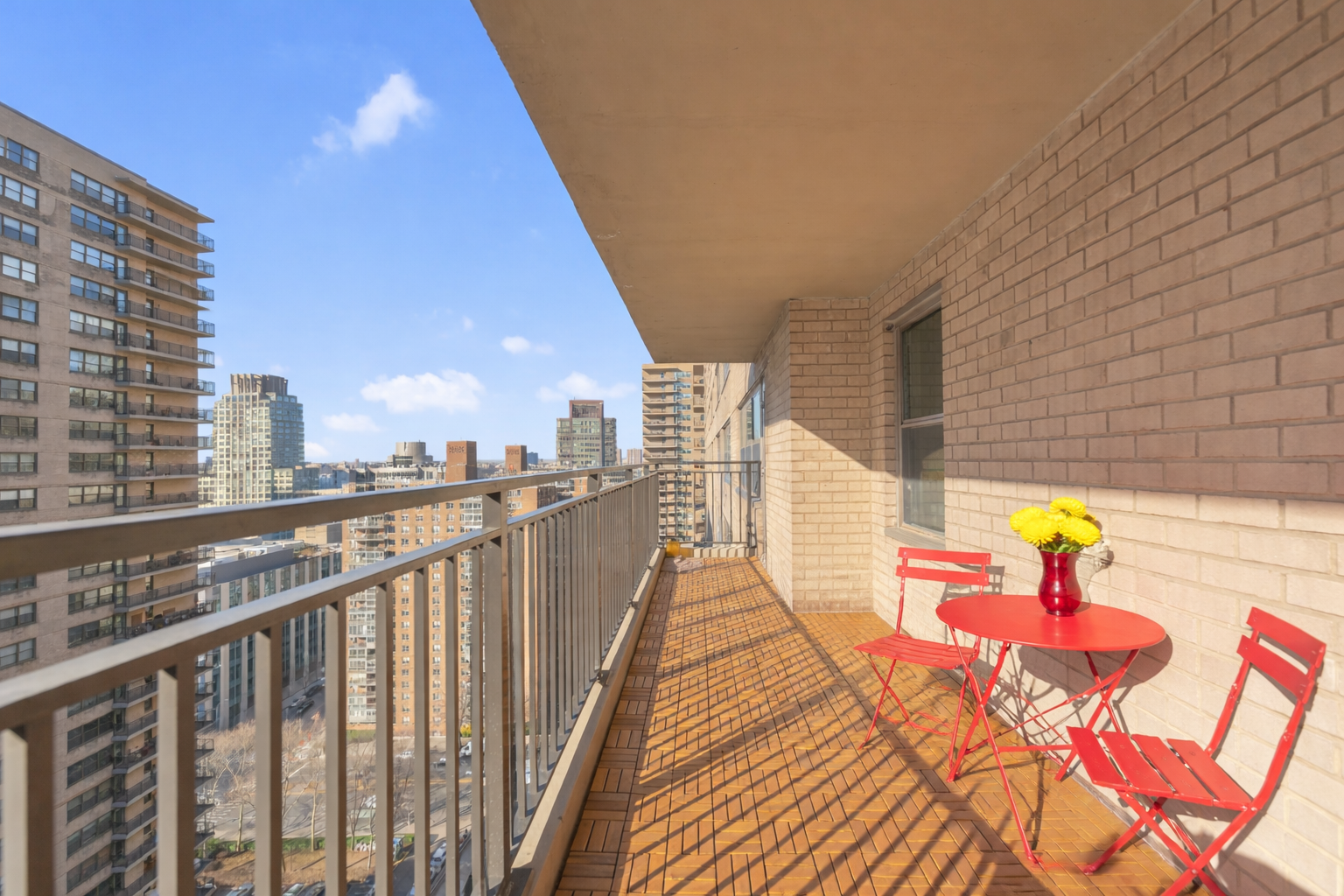 150 West End Avenue, Unit 21M Manhattan, NY 10023 - Photo 10 of 13 a view of balcony with seating space