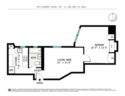 $400,000 | 140 Claremont Avenue, Unit 1J | Morningside Heights