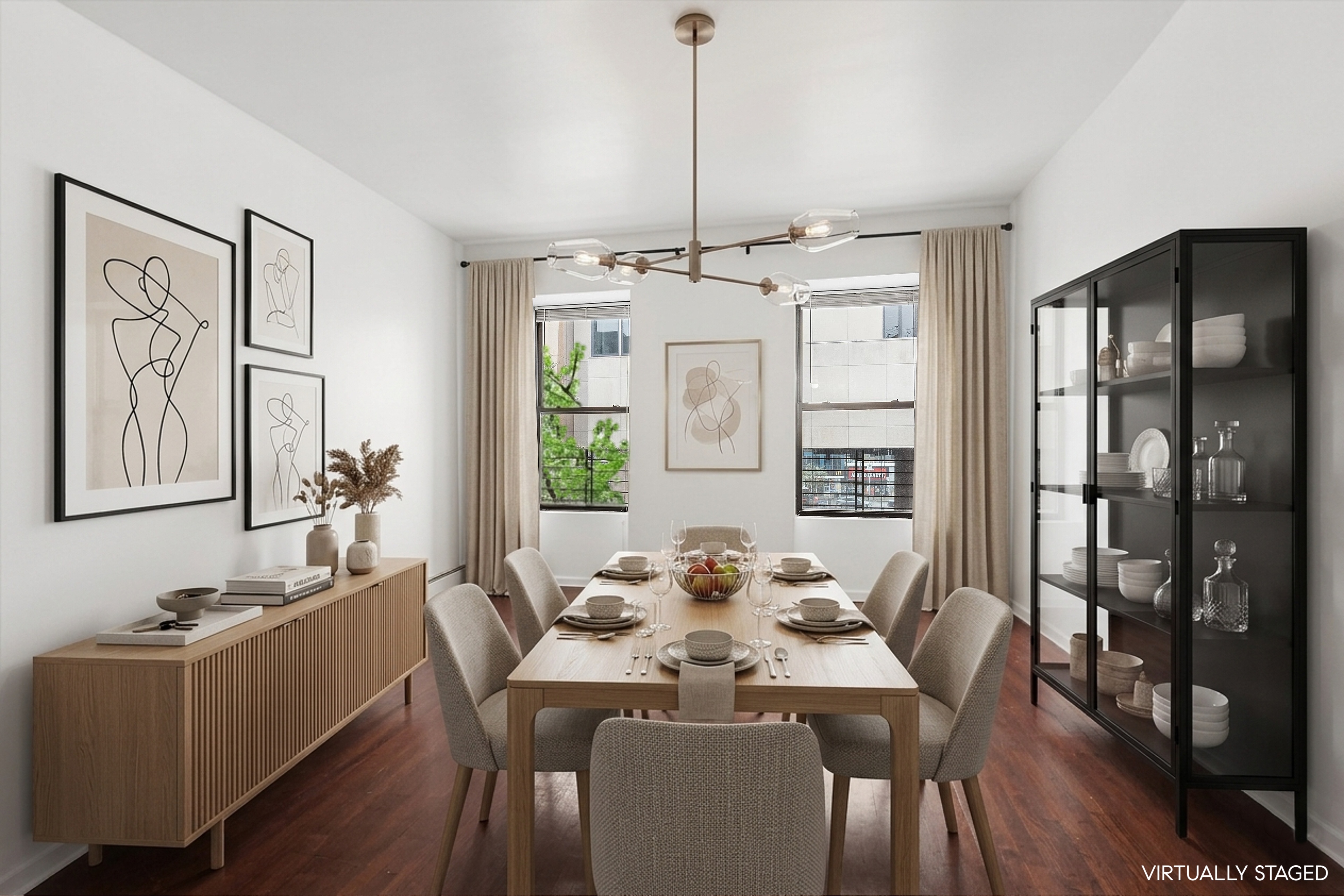 165 West 126th Street Manhattan, NY 10027 - Photo 24 of 40 a view of a dining room with furniture window and wooden floor