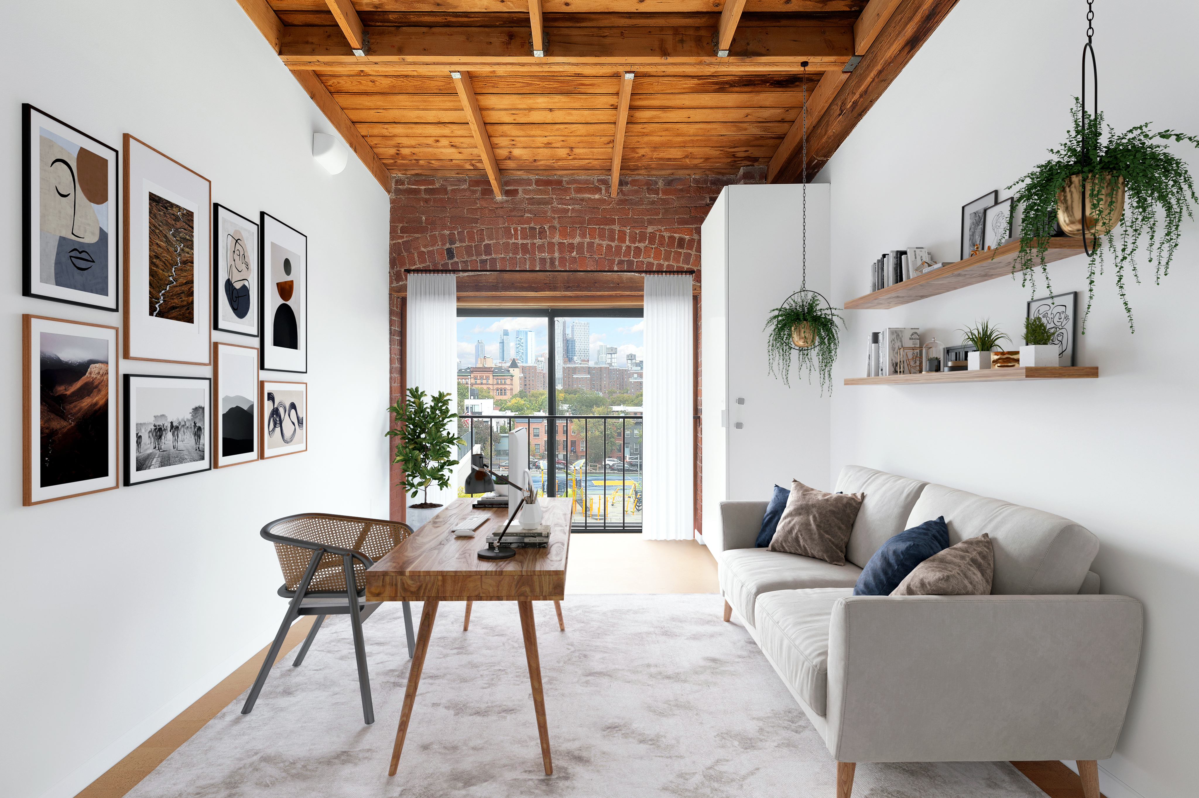 376 President Street, Unit 4D Brooklyn, NY 11231 - Photo 6 of 18 a living room with furniture and a large window