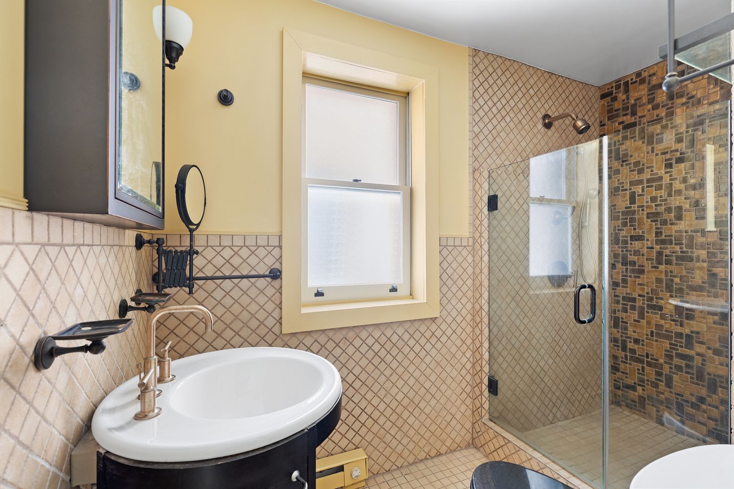 315 Washington Avenue Brooklyn, NY 11205 - Photo 23 of 38 a bathroom with a sink and a mirror