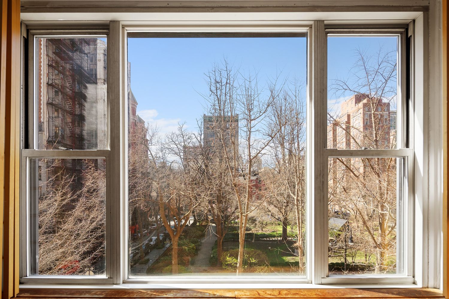 a view of a glass door with a glass door