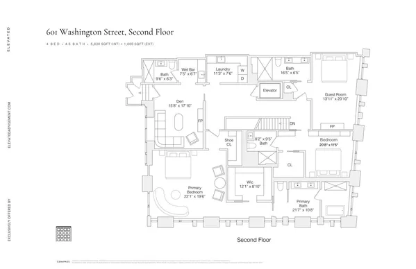 $19,950,000 | 601 Washington Street, Unit THE | West Village