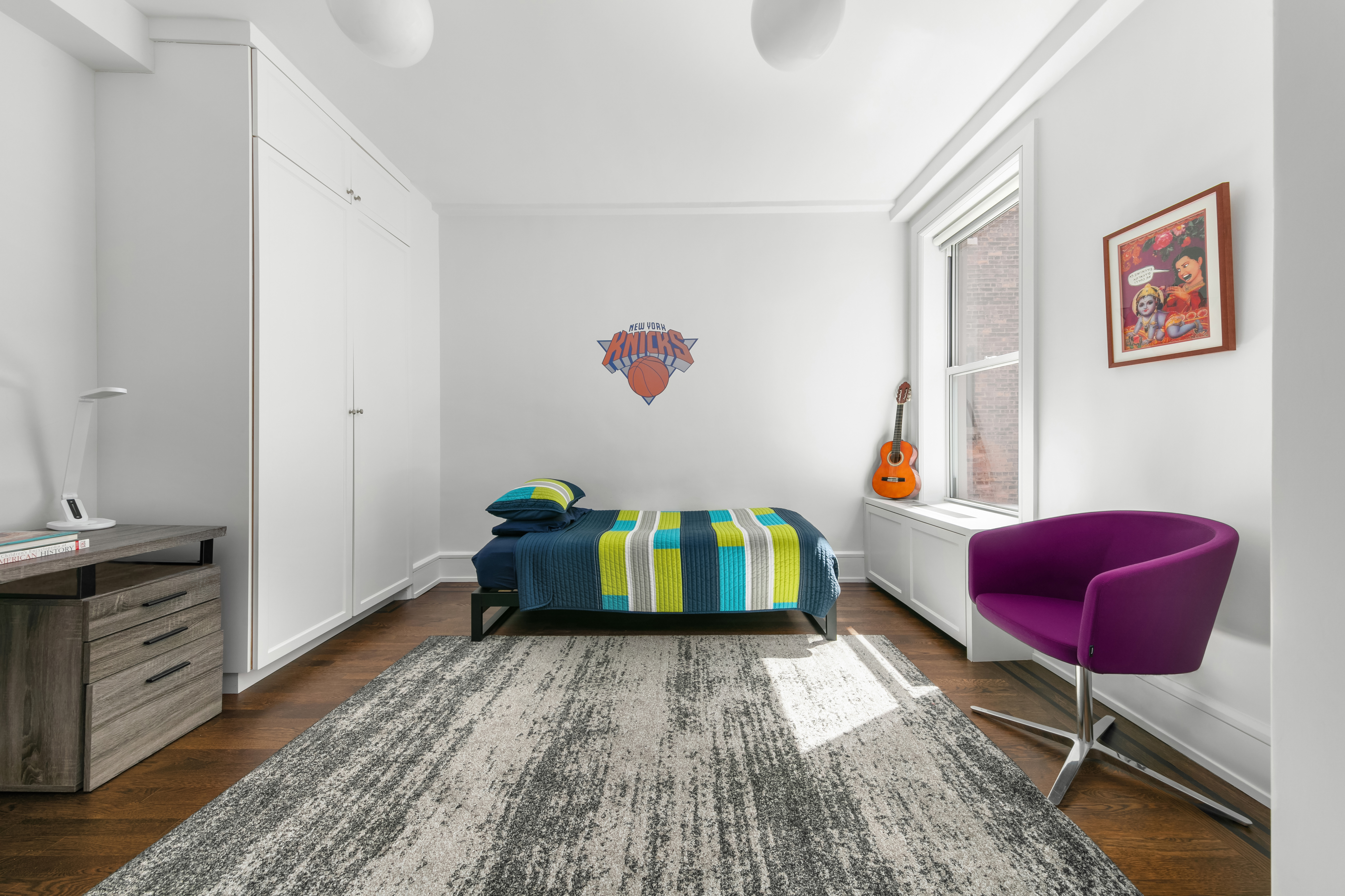150 East 93rd Street, Unit 6AC Manhattan, NY 10128 - Photo 8 of 17 a living room with furniture and a wooden floor