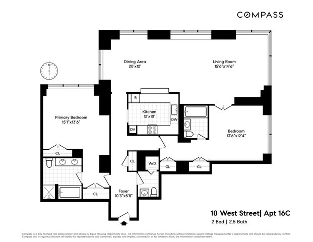 $1,675,000 | 10 West Street, Unit 16C | Battery Park City