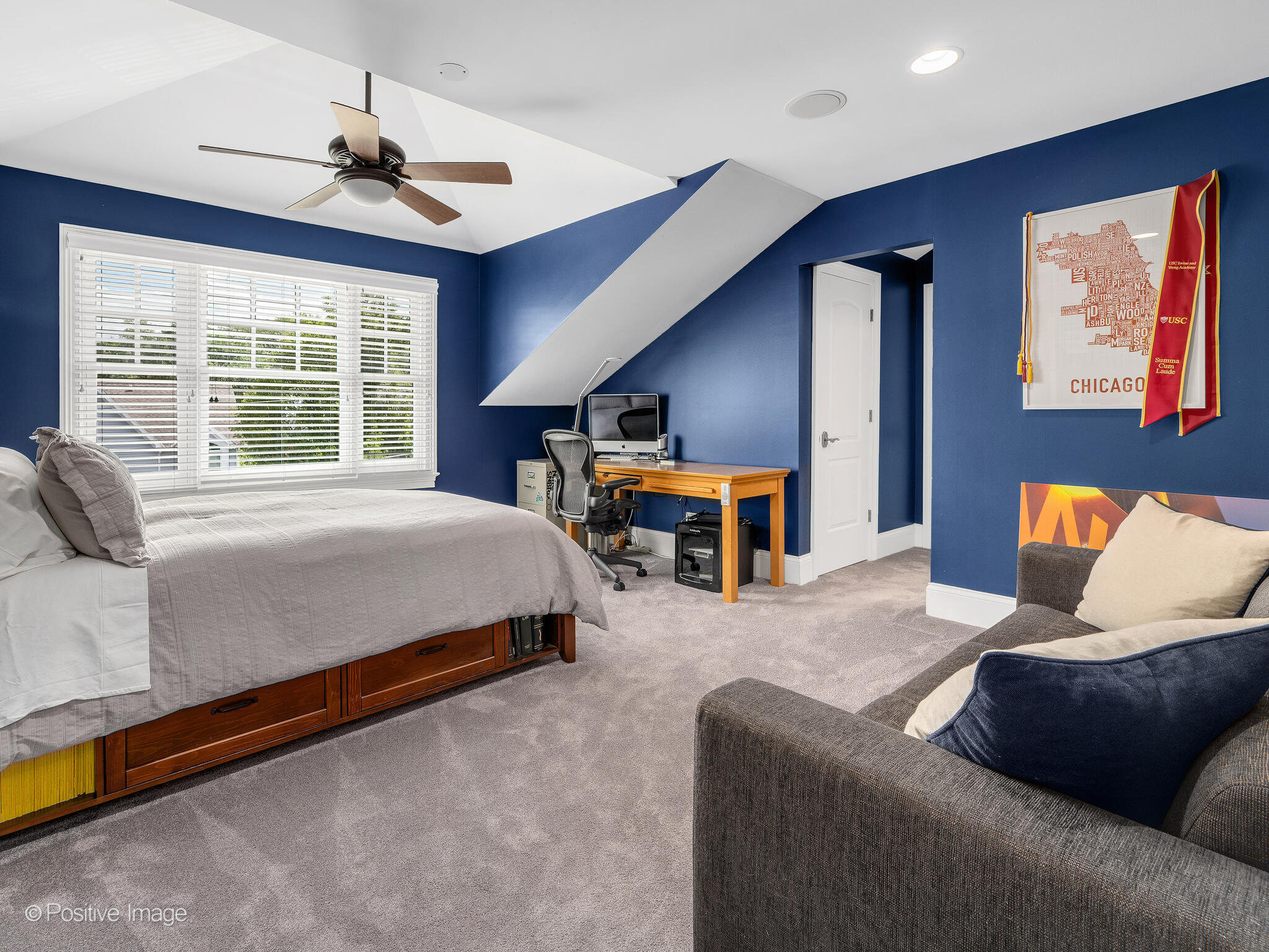 17 South Bruner Street Hinsdale, IL 60521 - Photo 29 of 42 a bedroom with furniture and a large window