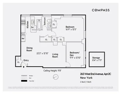 $850,000 | 263 West End Avenue, Unit 2C | Upper West Side