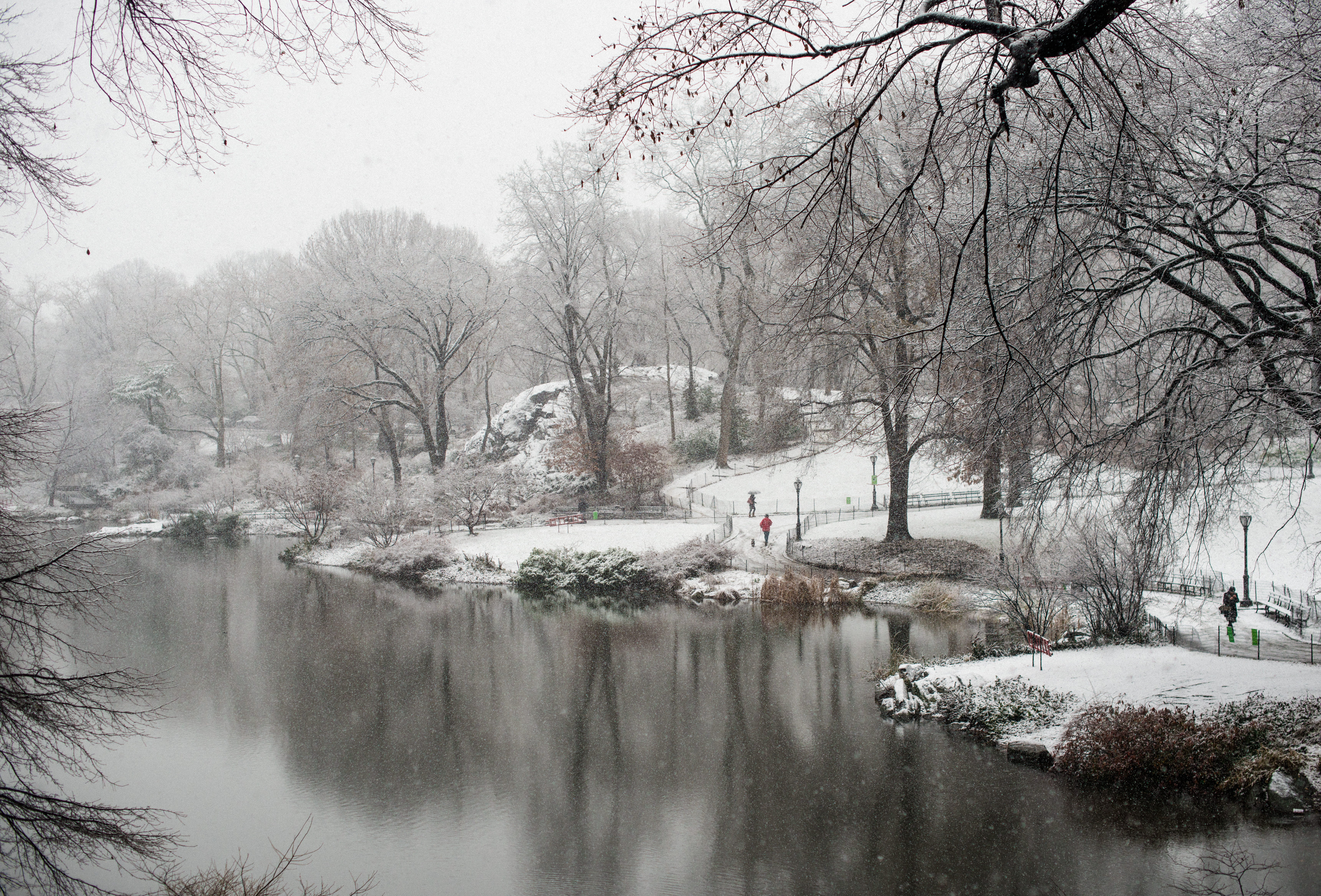 4 West 101st Street, Unit 5 Manhattan, NY 10025 - Photo 7 of 9 a view of yard covered with snow in front of house
